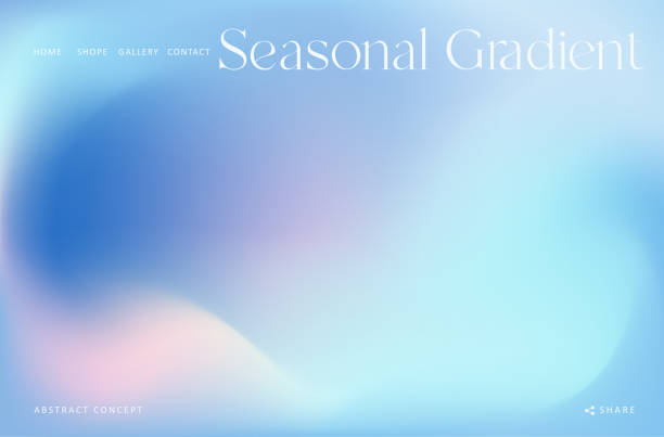 Trendy gradient cold winter fluid wave background, colorful abstract liquid. Blue design wallpaper for banner, poster, cover, flyer, presentation, advertising, landing page Trendy gradient cold winter fluid wave background, colorful abstract liquid. Blue design for banner, poster, cover, flyer, presentation, advertising, landing page color gradient stock illustrations