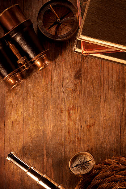 istock Antique Paper on a Wooden Desk 185209535