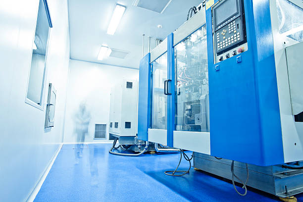 pharmaceutical factory equipment working