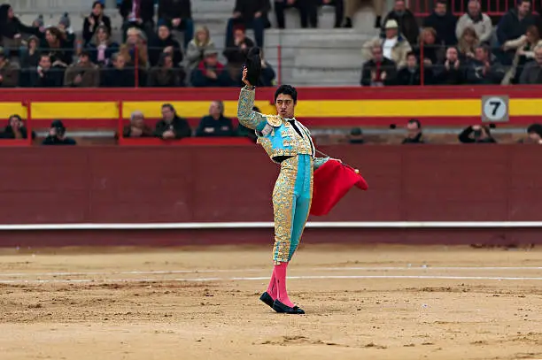 Bullfighter  greeting in the bullring