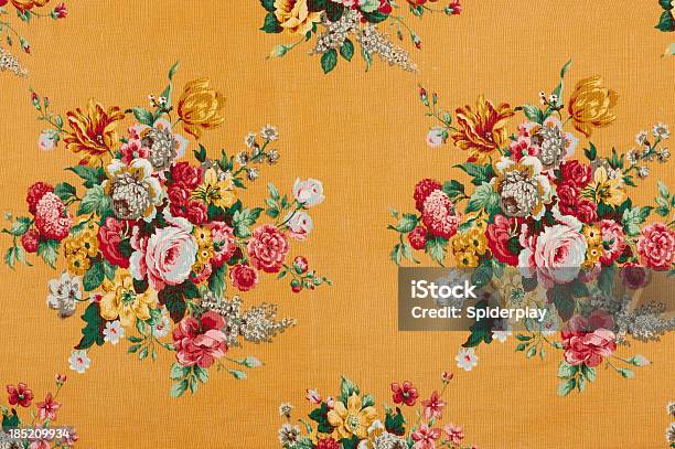 Antique Floral Fabric Sb11 Close Up Stock Photo - Download Image Now - Antique, Art, Arts Culture and Entertainment