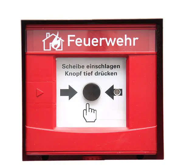 red fire alarm box