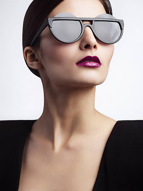istock Woman with trendy eyewear 185210311
