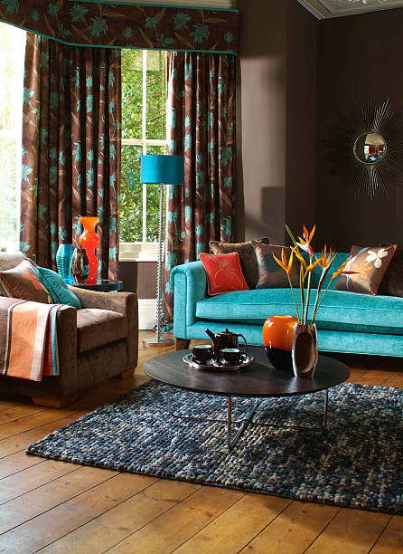 100 Brown And Turquoise Living Room