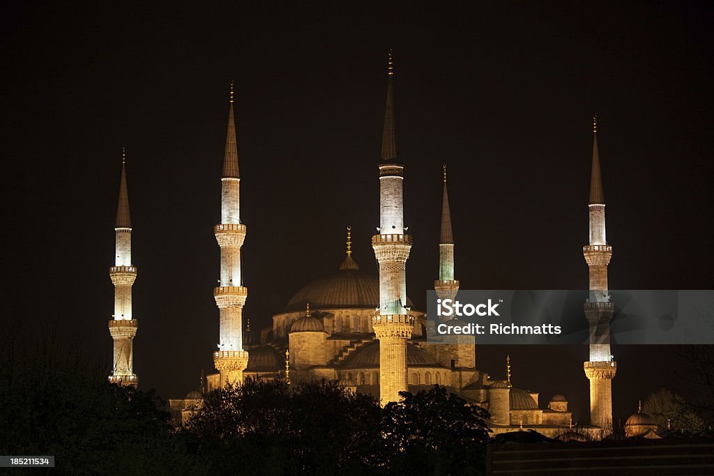 Blue Mosque in Istambul "Sultan Ahmed Mosque, known as Blue Mosque, in Istambul, Turkey." Architectural Dome Stock Photo