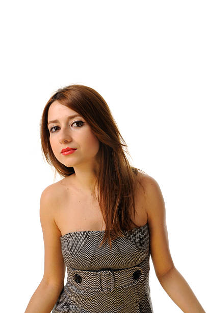 Studio Portrait of a beautiful young woman stock photo