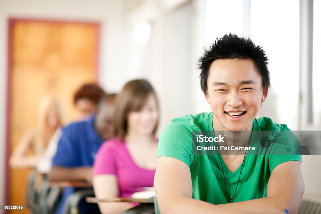 College students Diverse university students in a classroom 18-19 Years Stock Photo