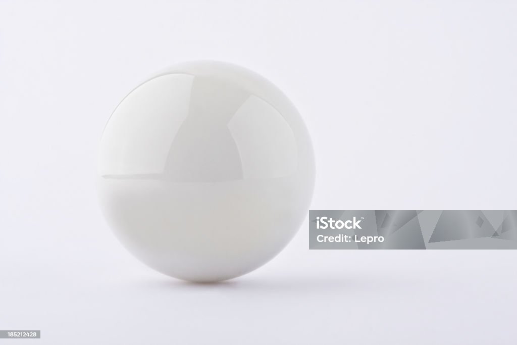 White ball on white background White ball on the white background... Cue Ball Stock Photo