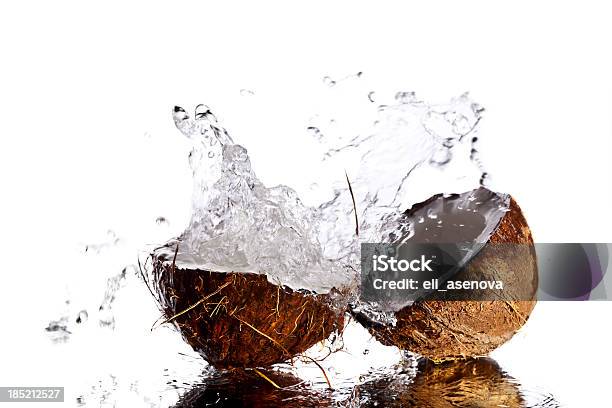 Chlapać Kokosowy - zdjęcia stockowe i więcej obrazów Kokos - Kokos, Chlapać, Neutralne tło