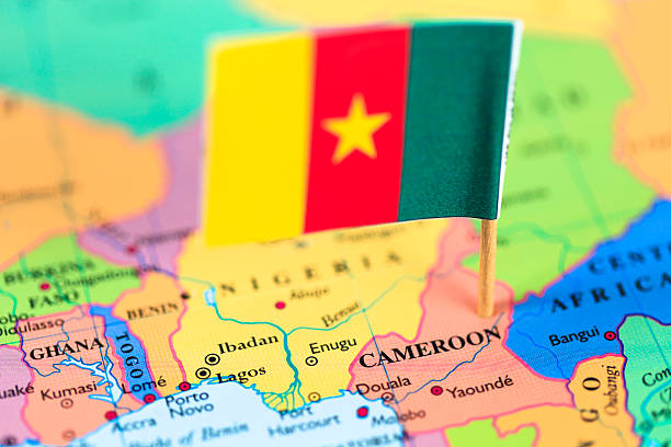 istock Map and Flag of Cameroon 185212683