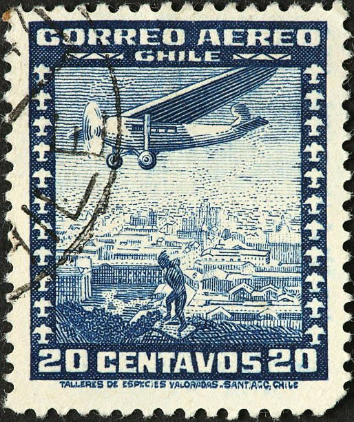 istock vintage airplane over a Chilean city 185212693