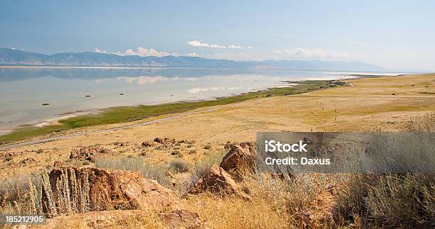 Wielka Sól Jezioro Shoreline - zdjęcia stockowe i więcej obrazów Antelope Island - Antelope Island, Australijski Outback, Bez ludzi