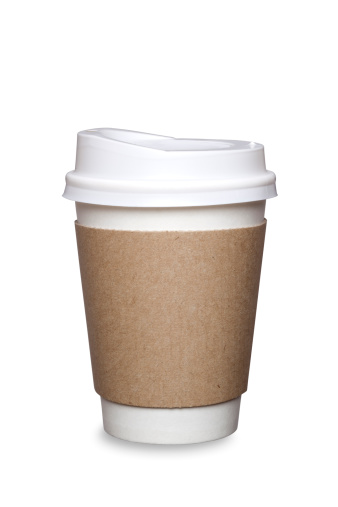 Paper Coffee Cup Isolated With Clipping Path
