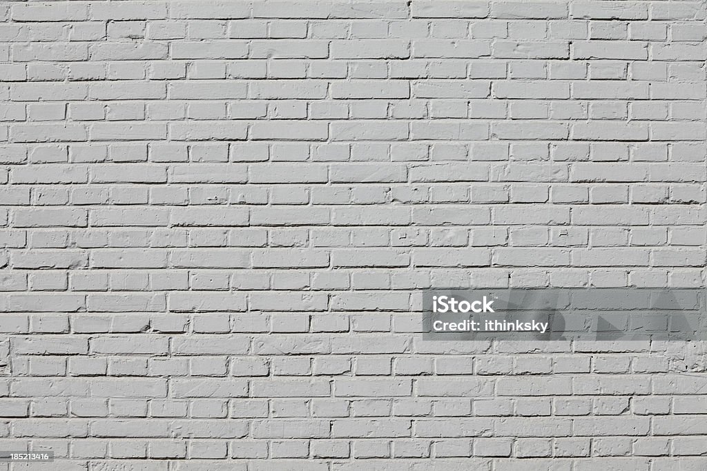 Biały Mur z cegły - Zbiór zdjęć royalty-free (Cegła)