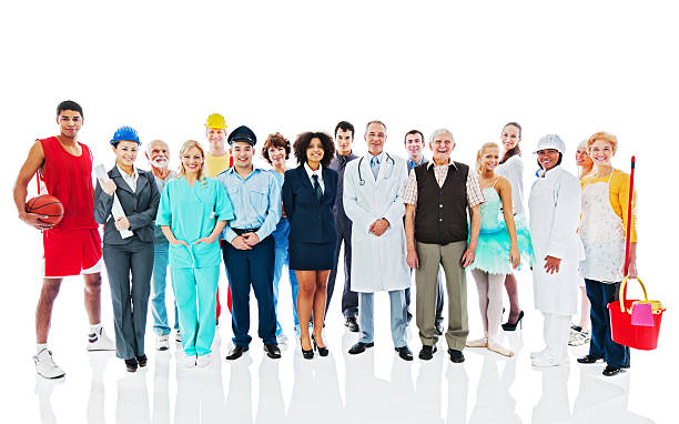 istock Large Group of Various Occupations people. 185214116
