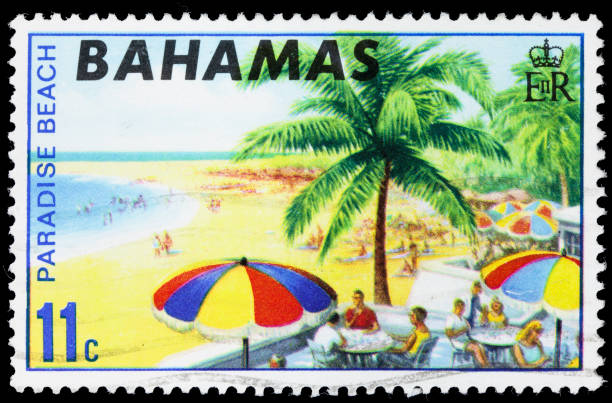 Bahamas Paradise Beach postage stamp