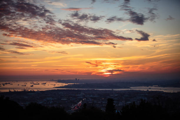 City of Istanbul at sunset, Turkey.