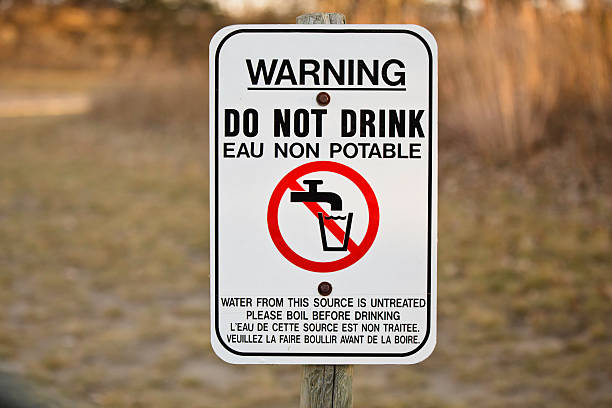 istock Warning Do Not Drink Water Sign 185214630