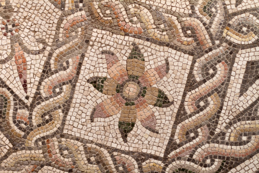 Typical Roman mosaic floor pavement patternROME S.P.Q.R. Lightbox: