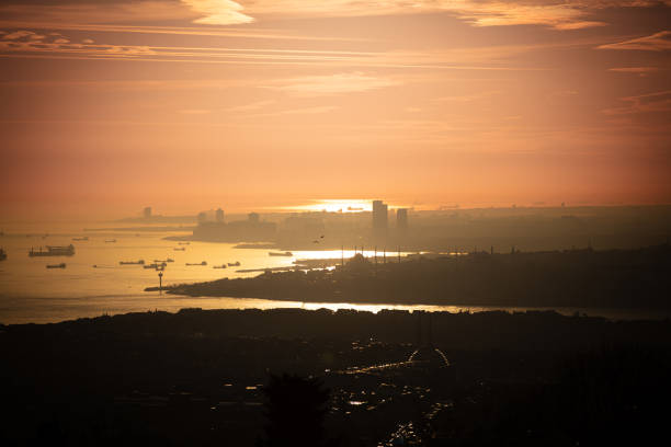 City of Istanbul at sunset, Turkey.