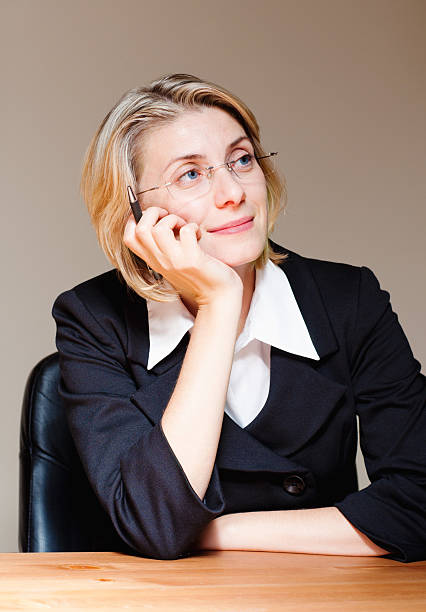 istock Contemplating businesswoman 185215250