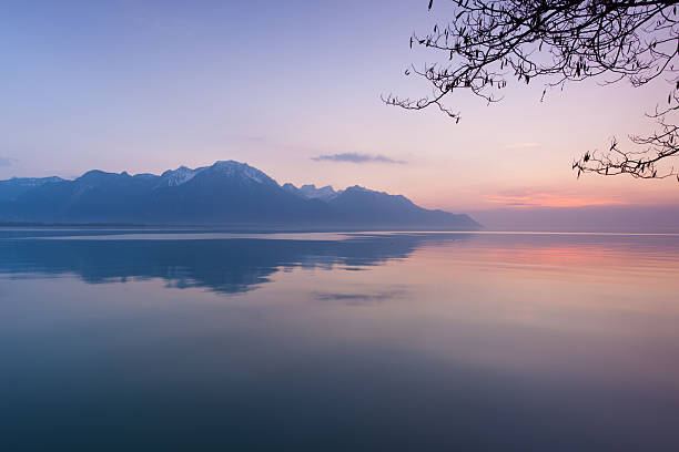 istock Switzerland, Montreux, lake and mountains 185215640
