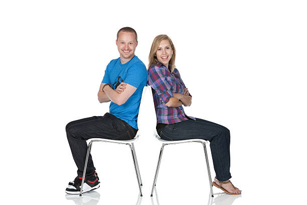 istock Couple sitting on chairs 185216135