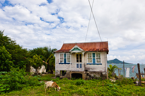 Old wooden house in the village of Windward, Carriacou Island, Grenada W.I. Canon EOS 5D Mark II