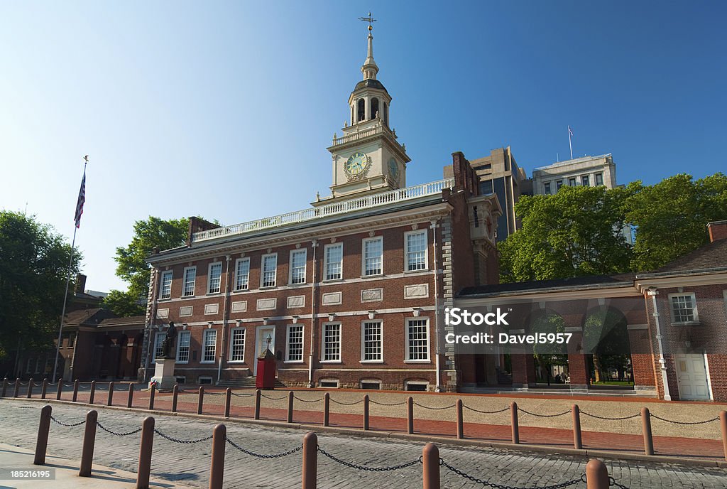 Independence Hall, north Fasada widok - Zbiór zdjęć royalty-free (Independence Hall)