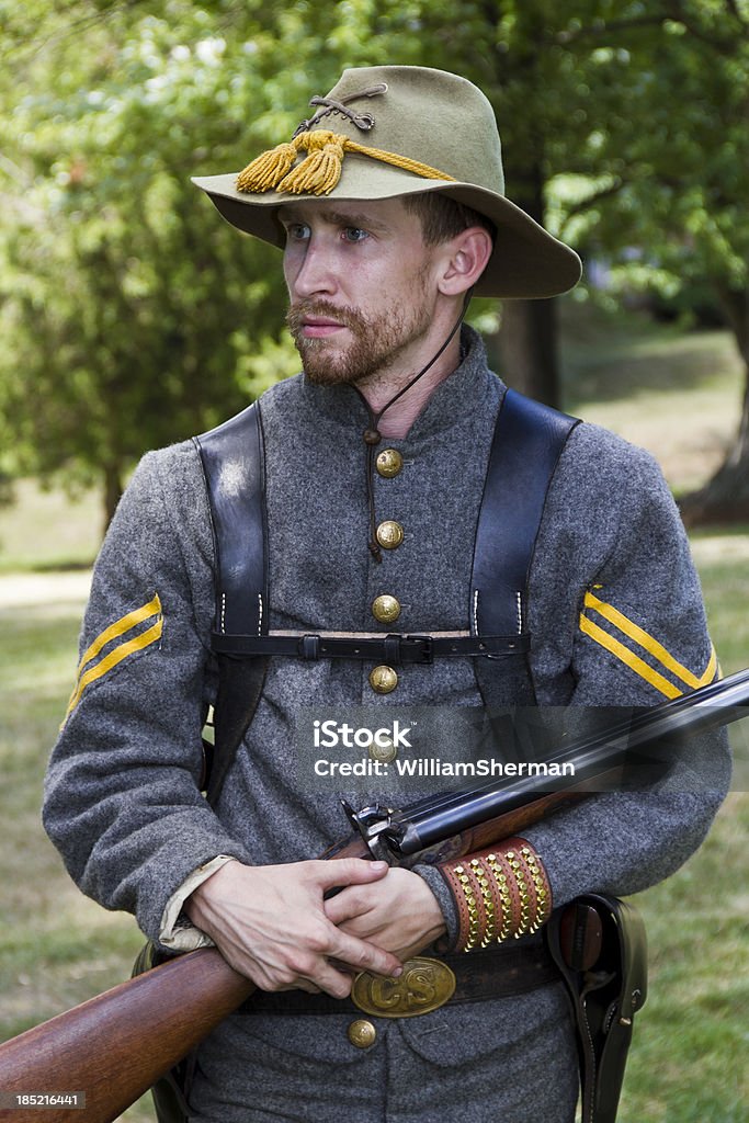 Guerra Civil Estadounidense Cavalryman De La Confederación de stock y más banco de imágenes de Ejército de los estados confederados - iStock