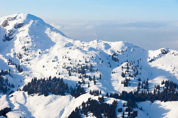 snow covered mountain range in the Austrian Alps