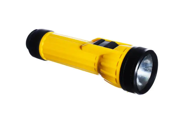 smaller yellow and black flashlight