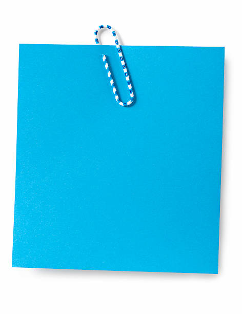 recordatorio - adhesive note blue sticky blank fotografías e imágenes de stock