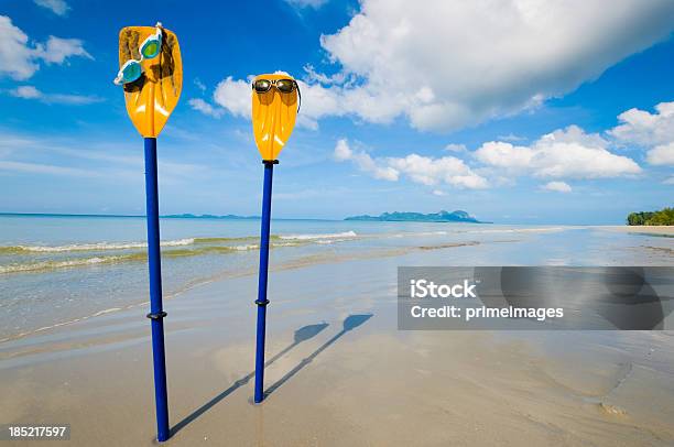 Beautiful Sea With Sunglass And Kayak Blade Stock Photo - Download Image Now - Abstract, Activity, Asia