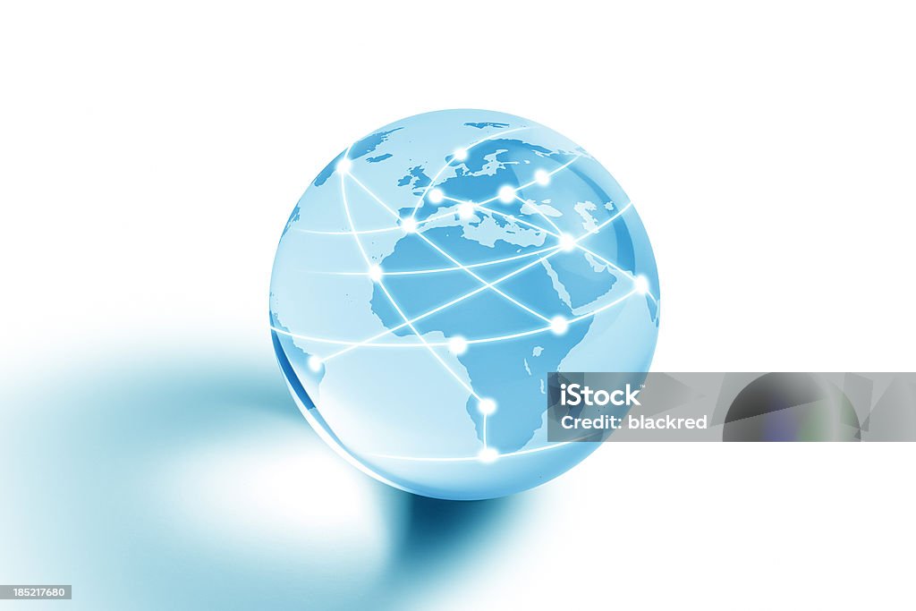 Internet-Welt-Europa und Afrika - Lizenzfrei Globus Stock-Foto