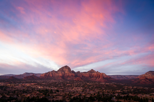Sedona at twilight.Click banner below for more sunrise and sunset photos: