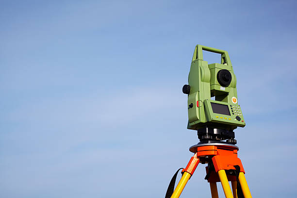 Total station stock photo