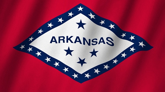 Arkansas flag waving in the wind, Flag of Arkansas images