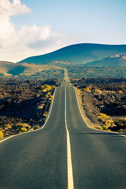 istock Empty Road in Timanfaya National Park, Canary islands 185219119