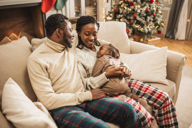 istock Christmas at home with family 1852191776