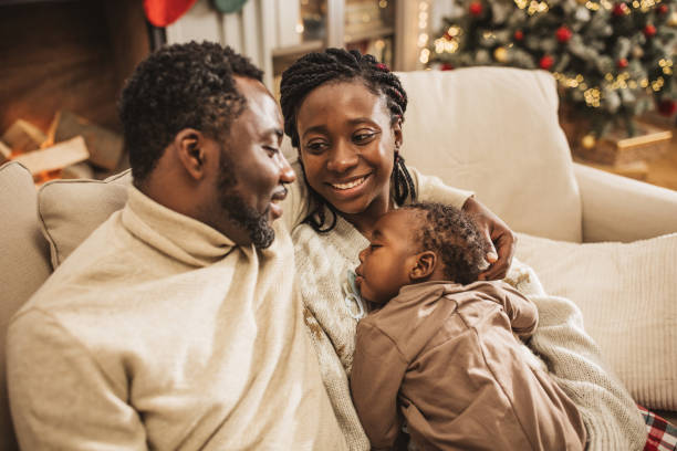 istock Christmas at home with family 1852192291
