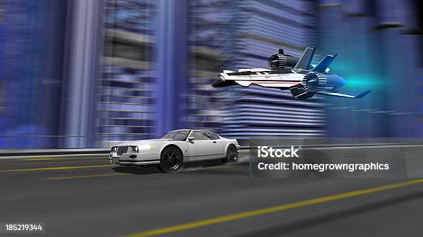 Car And Spaceship Racing Scene Stock Photo - Download Image Now - Video Game, Gambling, Video Still
