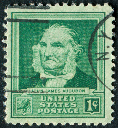 Cancelled Stamp From The United States Featuring John James Audubon.  Audubon Lived From 1785 Until 1851.