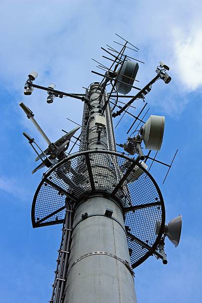 Communications Tower Communications tower for mobile sendemast stock pictures, royalty-free photos & images