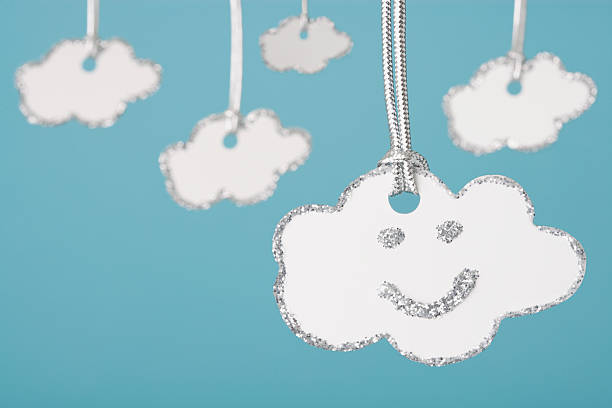 Every cloud has a silver lining stock photo