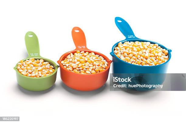 Measuring Cups Of Corn Stock Photo - Download Image Now - Measuring Cup, Cut Out, Cereal Plant