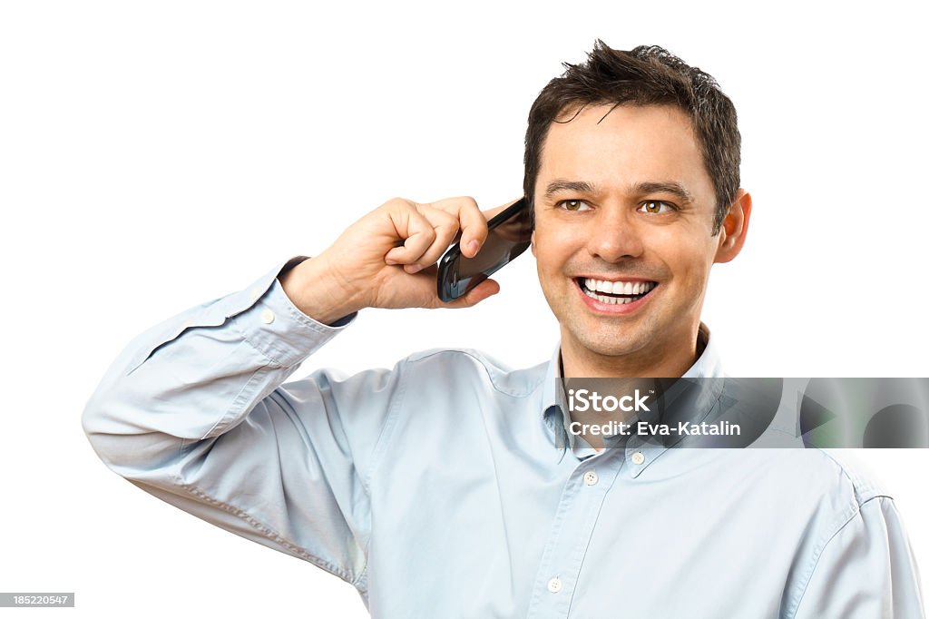 On the phone Confident man on the phone 30-39 Years Stock Photo