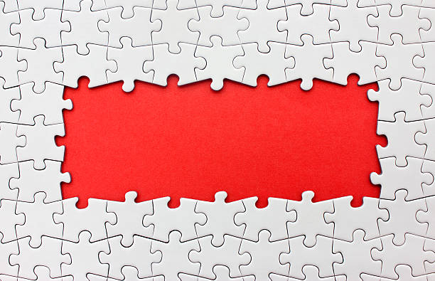 'puzzle'de imagens - teamwork absence blank jigsaw puzzle imagens e fotografias de stock