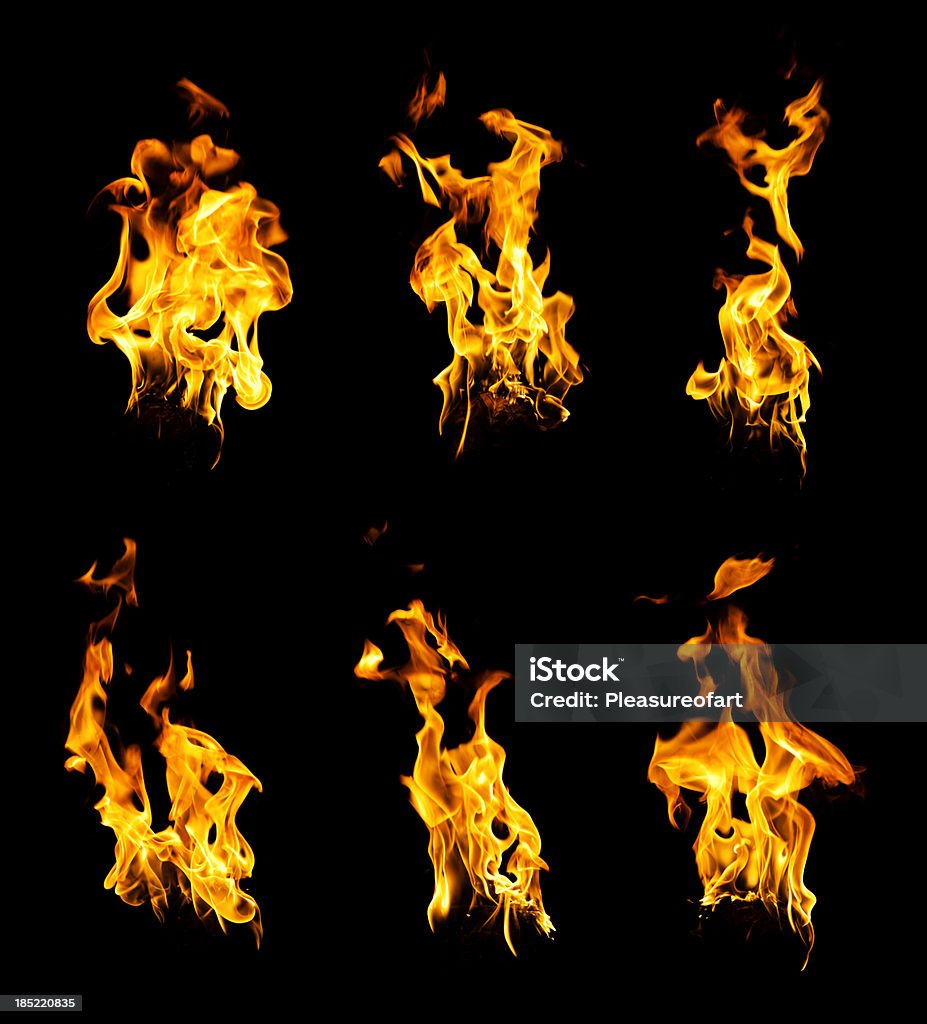 温かい暖炉の薪の炎で分離ブラック - 火のロイヤリティフリーストックフォト