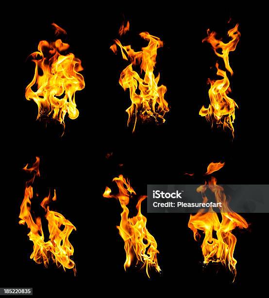 温かい暖炉の薪の炎で分離ブラック - 火のストックフォトや画像を多数ご用意 - 火, カットアウト, 炎